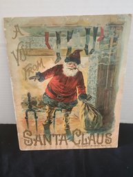 1899 A Visit From Santa Claus- 'twas The Night Before Christmas Book Ephemera, McLoughlin