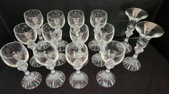 Mikasa 'The Ritz' 14 Pcs: 12 Aperitif Dessert Wine Glasses, Crystal Goblets, Tableware, Barware