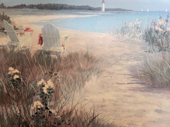 Seaside Beach Nature Scene, Jaqueline Penney, Wall Art Print, 27.5' X 20 Framed