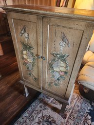 Painted Repro Pedestal Cabinet, 26' X 11' X 45'