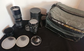 2 Camera Lenses, 35mm & Bag, Photography Equipment