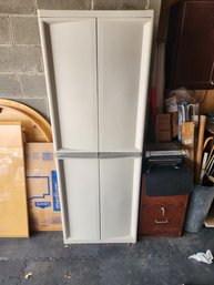 Heavy Duty Plastic Storage Cabinet, Cupboard 25.5' X 18' X 69' Garage, Basement, Crafts