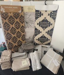 Over 60 Cloth Napkins, 3 NEW Runners, 3 NWT Tablecloths, Table Linens, Housewares, Sonoma