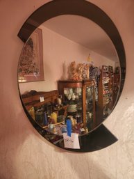 Art Deco Wall Mirror, Decor, Mirrors, Round/black