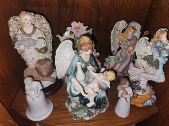 Angels: Ceramic, Resin, Variety Materials & Designers, Some Vintage, Angel, Holiday Christian Decor