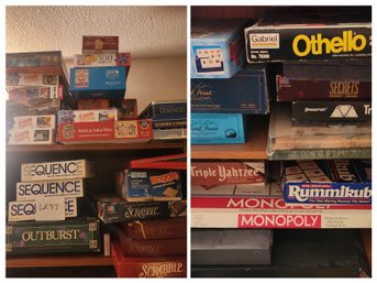 Large Lot Games - Board, Dominoes, Card, Mexican Train - See All Pics