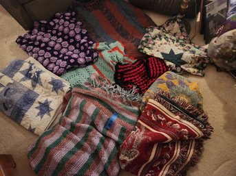 Handmade Afghans, Throws, Quilted Pillow Shams - Bedding - Some Vintage