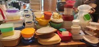 Vintage & Modern Tupperware, Some Rubbermaid & Off Brand Food Storage, Mixing Bowls, Microwave