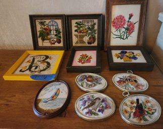 10 Pcs. Stitched Arts: Needlepoint, Embroidery, Cross Stitch, Homemade Hand Crafts Needle Art