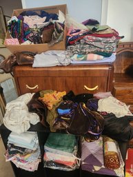 Huge Lot Of Fabric/material, Some Remnants - Sewing, Crafting