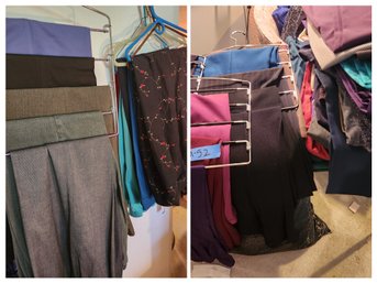 45 Pairs Women's Slacks, Pants, Some Leggings, Dressy, Casual, Clothing, Clothes -sizes 14, 16, 18