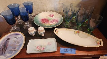 Barware - 10 Goblets, German, Japanese Porcelain Dishes, Nippon, S&P, Sacred Heart