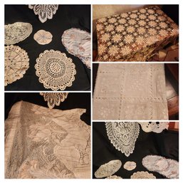 Table Runners, Handcrafted Doilies, 64' X 48' Tablecloth - Table Linens