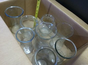 Lot Of Clear Glass Vases, All Sizes