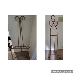 Two Metal Easels, Art Display