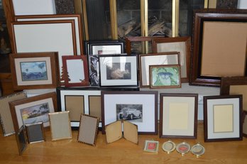 Large Lot Picture Frames, Frame, Variety Materials & Sizes