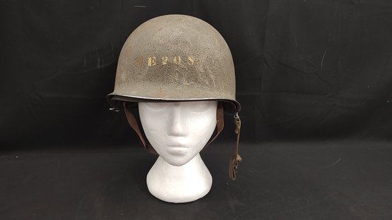 M1 WWII-Korean War Helmet And Helmet Liner