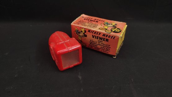 Vintage Mickey Mouse Film Viewer And Film Strips
