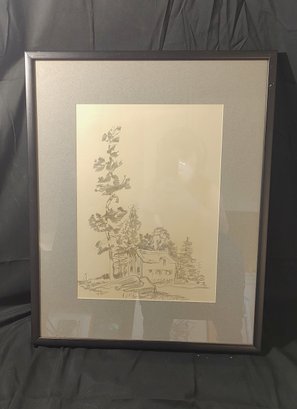 Henry Pitz Trees Pencil Drawing