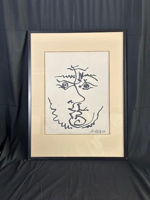 Framed Pablo Picasso 'Visage'