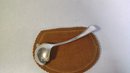 Floral Pattern Sterling Silver Serving Spoon
