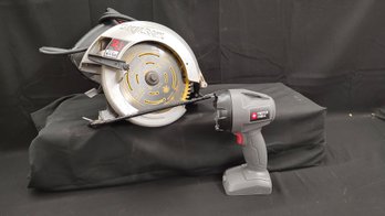 Circular Saw And Cordless Worklight