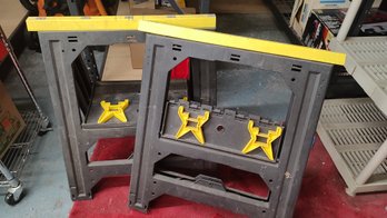 Pair Of Plastic Sawhorses