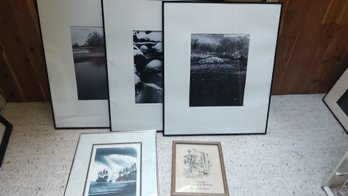 Lot Of Framed B&W Photography