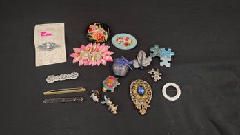 Assorted Costume Brooches