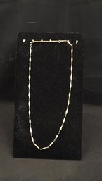 Retro-Style Gold Tone Enamel Chain Necklace