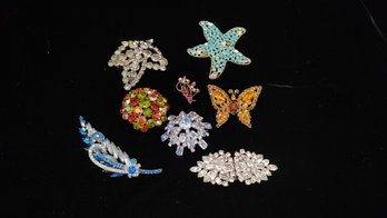 Assorted Costume Brooches