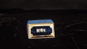 Tri-Stone Turquoise Ring