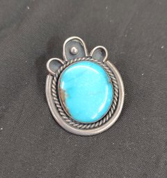 Signed Turquoise Clip