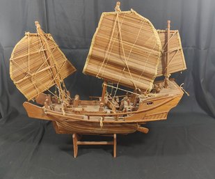 Wooden Model Junk Ship