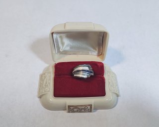 David Anderson Sterling Silver Enamel Ring