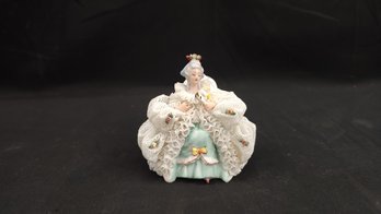Bavarian Porcelain Lace Figure