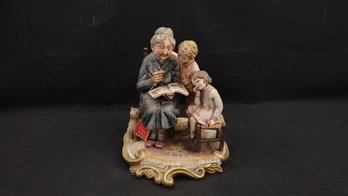 Capodimonte 'Grandma's Tales' Porcelain Figure