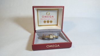 Omega 14k Ladies Wristwatch In Box