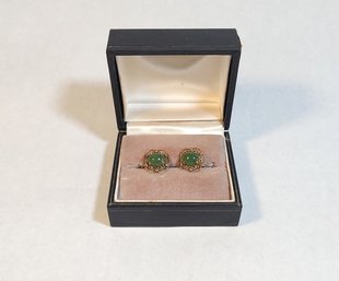Sorrento 1/20 12k Gold Filled Jadeite Earrings