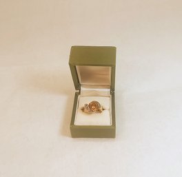 14k Orange Stone Gold Ring