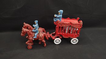 Cast Iron Horse-Drawn Overland Circus Wagon