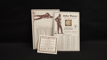 Commemorative John Wayne Golden Edition Medal