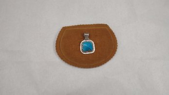 Silver And Turquoise Pendant