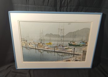 Eugene 'Gene' Erickson Original Watercolor - Fishing Boats