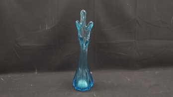 Blue Swung Glass Vase