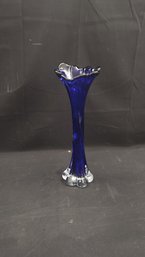 Cobalt Glass Swung Vase