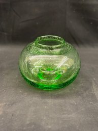 Green Glass Candle Holder (Large)