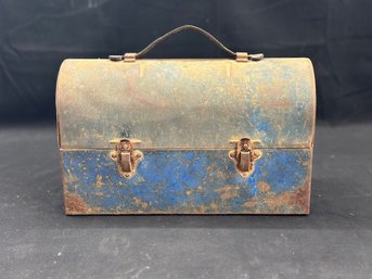 Vintage Metal Lunchbox With Aladdin Hy-lo Thermos