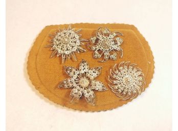 Silver-Tone Brooches