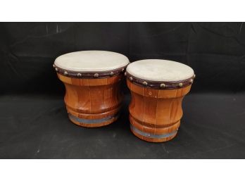 Wooden Bongo Set